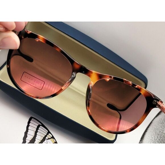 NIB - Cole Haan Mirrored Rose Tortoise Sunnies w Case - Picture 4 of 10